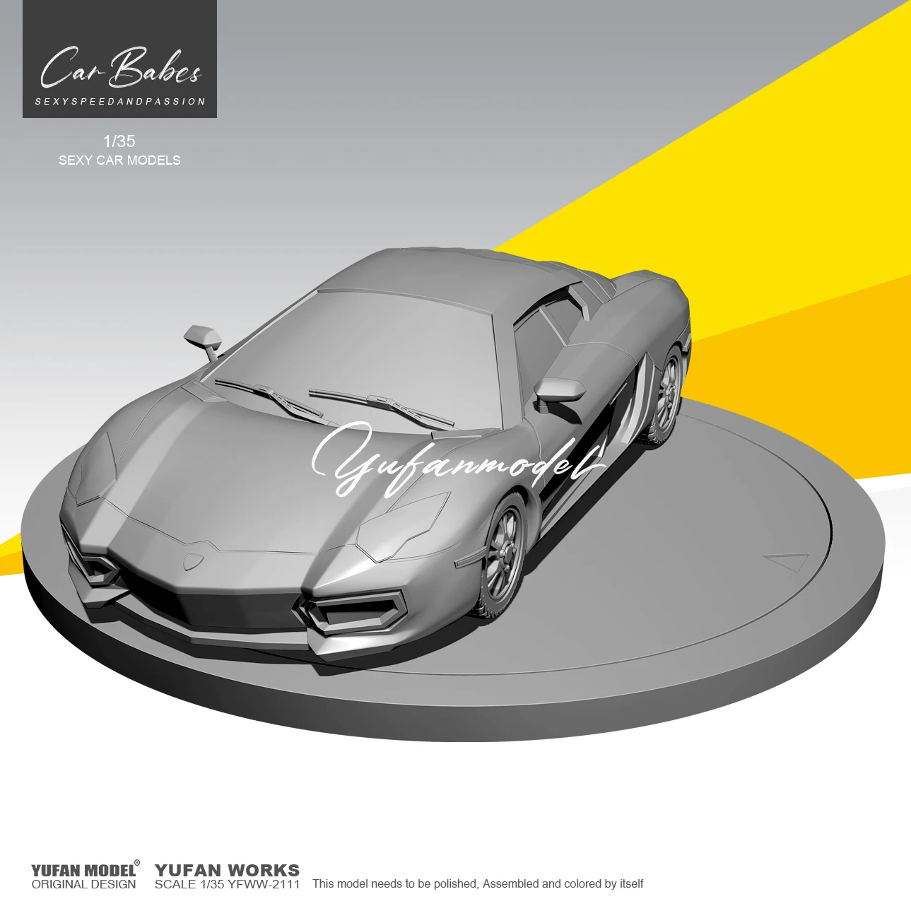 

1/35 YUFAN MODEL Resin model kits Sports Car DIY self-assembled (Only one car) YFWW-2111