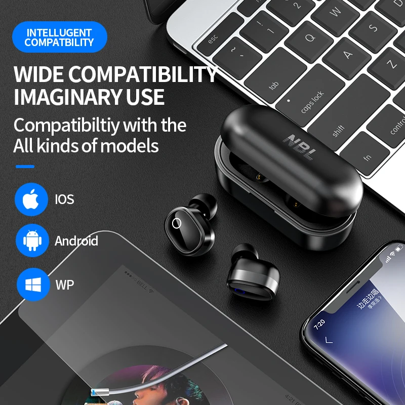QCR Q7 TWS Bluetooth наушники 6D стерео беспроводные наушники HIFI Звук спортивные наушники громкой связи Игровые наушники с микрофоном