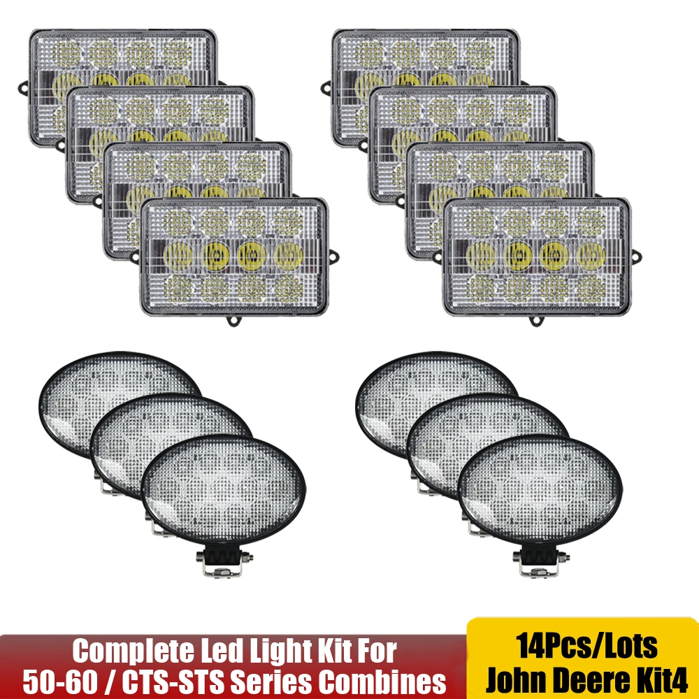 

Combine LED Light Kit - Rectangular Cab 14pcs For John Deere Combines 9510SH, 9550SH, 9560SH,9660CTS, 9560STS, 9570STS+