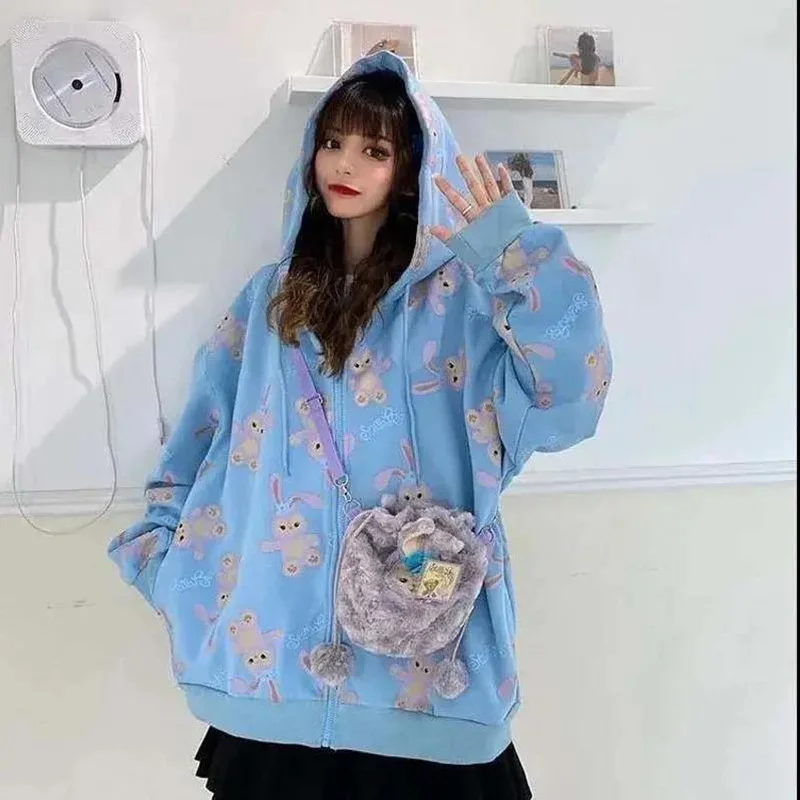 

Женское пальто Disney, милые Мультяшные звезды, с рисунком делью, с кулиской, кардиган, Весенняя тонкая женская куртка на молнии