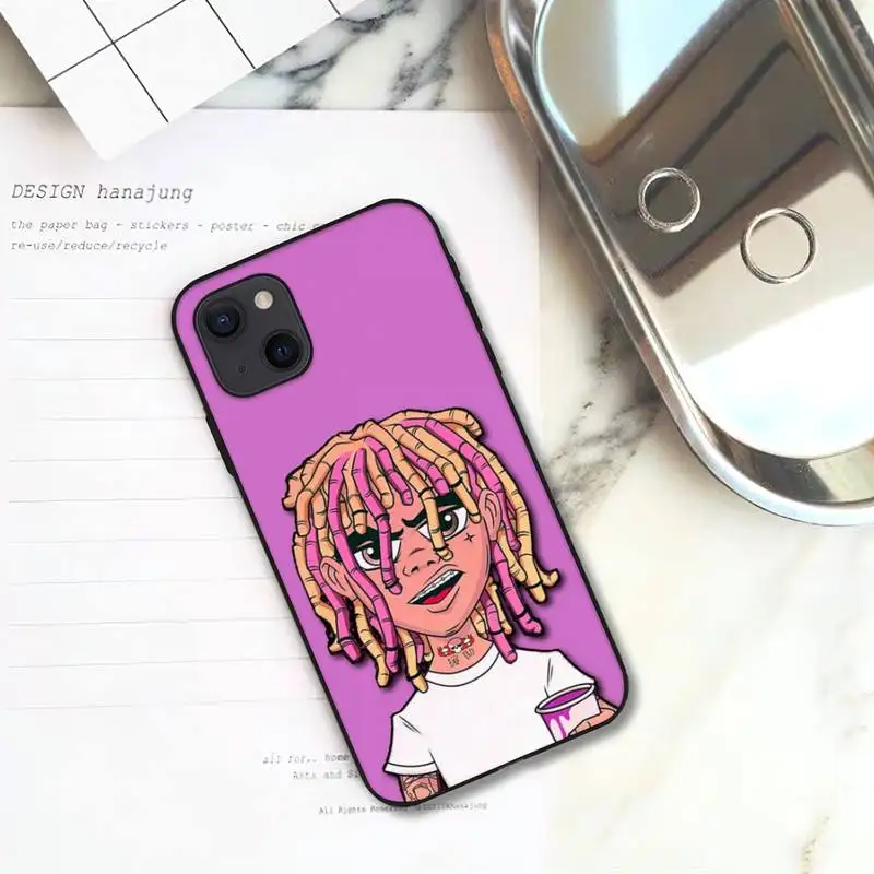 Чехол L-Lil-pump-Rapper для телефона iPhone 11 12 Mini 13 Pro XS Max X 8 7 6s Plus 5 SE XR | Мобильные телефоны и