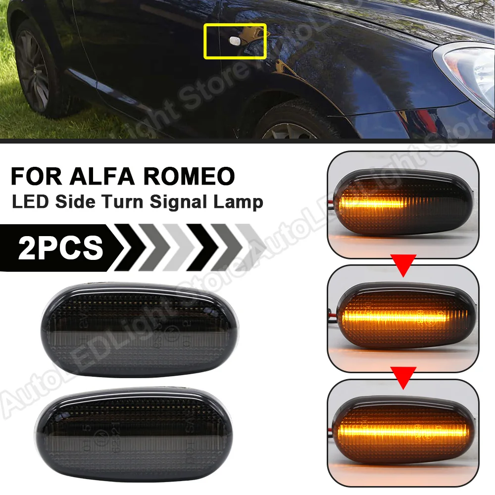 Для Alfa Romeo 955 147 GT 937 Fiat 2 динамический светодиодные боковые габаритные фонари