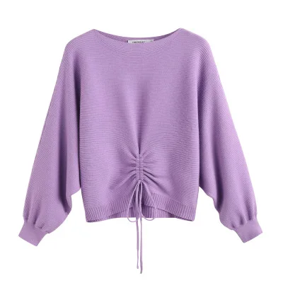 

Women sweater Fall Winter Women Casual Loose Pullover Sweater Women's Long Sleeve Korean Plain Bow Knitted Sweater For Women