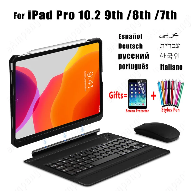 

Magnetic Detachable Case Keyboard for Apple iPad 10.2 2021 9th Generation Cover for iPad 10.2 8th 7th Touchpad Backlit Keyboard