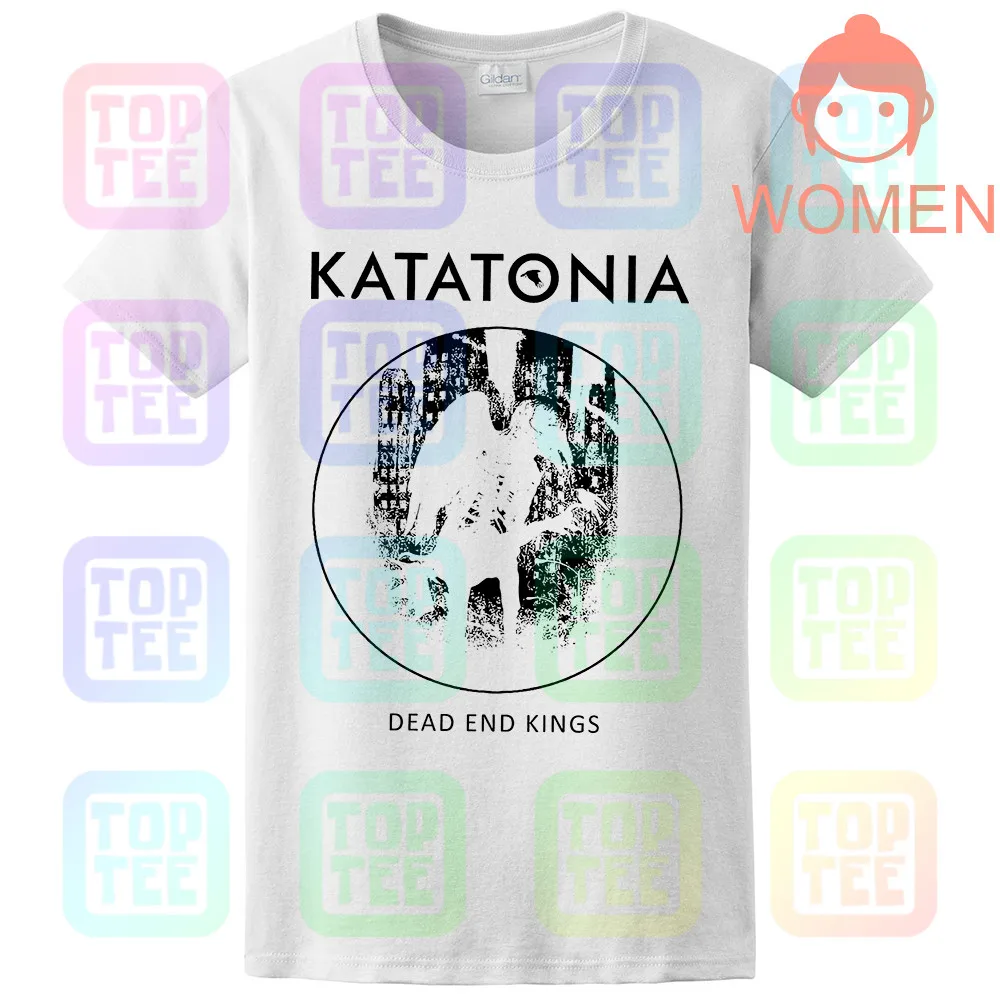WOMEN-WHITE Кататония-тупые короли-прогрессивный рок,-Opeth, T_ рубашка-Размеры: от S до 7xl-показать название оригинала - Цвет: WOMEN-WHITE
