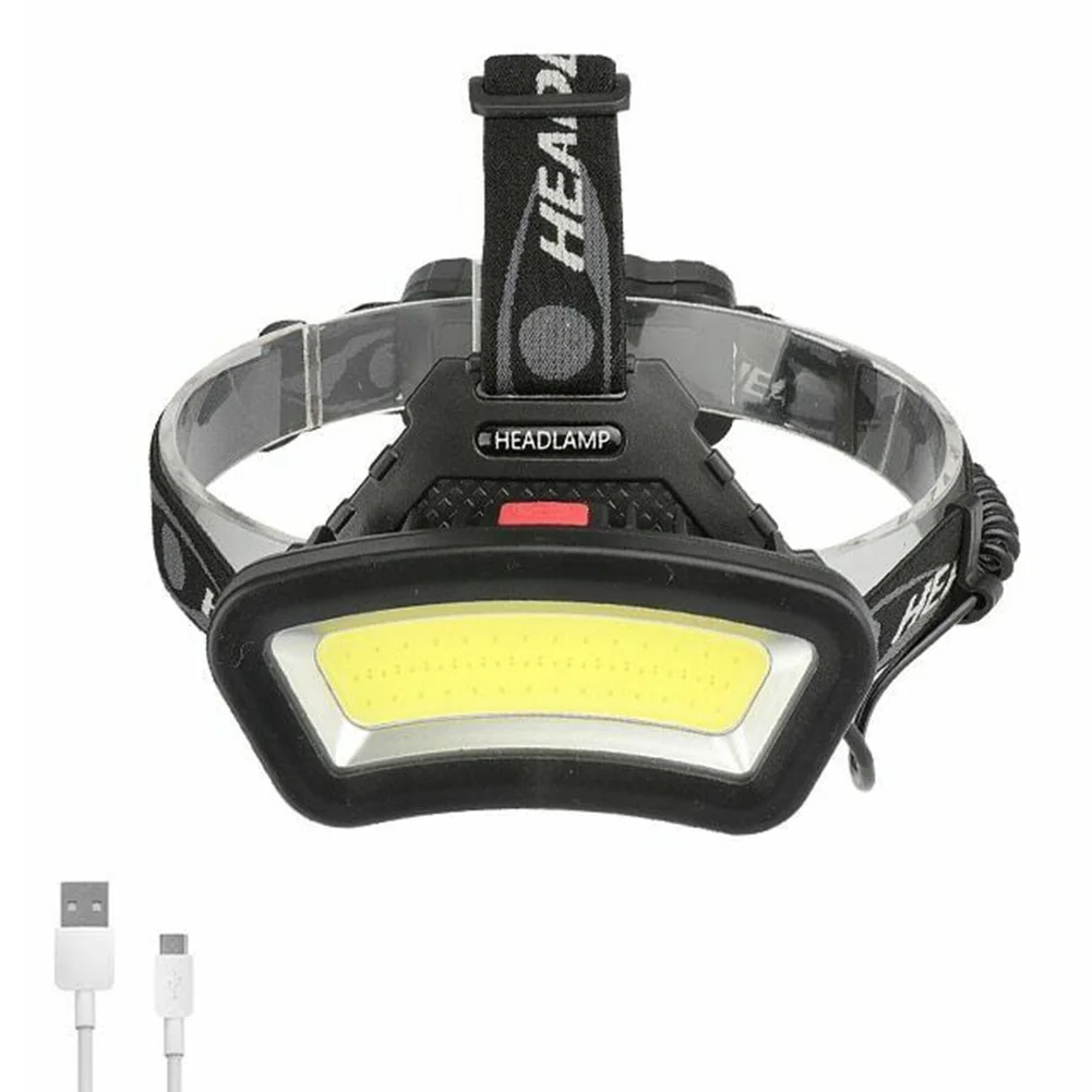 

Cycling LED Headlight COB Head Lamp Rechargeable Outdoor 3.7V Waterproof Camping