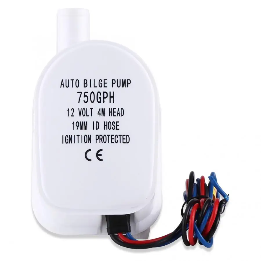 12V 750GPH Автоматический погружной водяной насос с Поплавковый выключатель для лодка автоматические Трюмные насосы