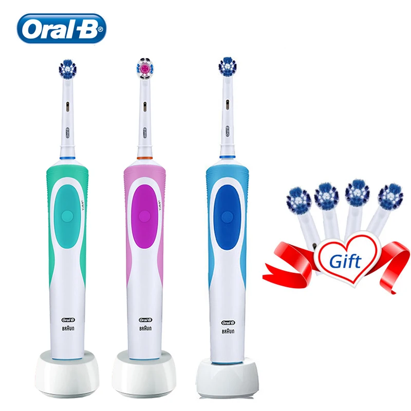 Электрическая зубная щетка Oral B Vitality перезаряжаемая 2D вращающаяся для глубокой