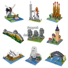 Wisehawk всемирно известная архитектура Биг Бен космический корабль Великая стена алмазные строительные блоки Детская игрушка мини микро кирпичи