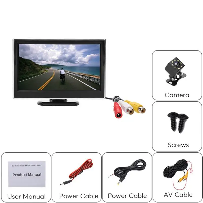 Автомобильный монитор вкладыш зеркало заднего вида резервного копирования