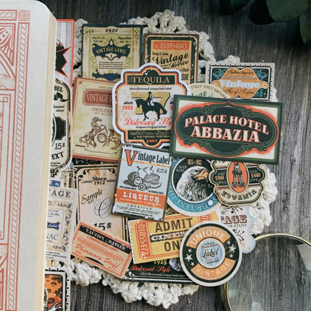 28 шт./компл. винтажный крафт лейбл Маркер тегов в стиле ретро DIY альбом для