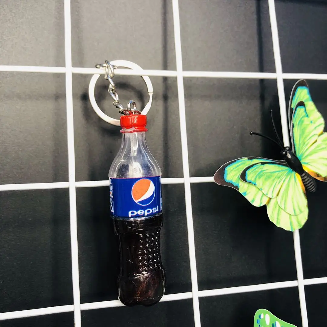 

Creative Mini Drink Beverage Cans Bottle Keychains Car Key Holder Phone Pendant Keyrings Fashion Jewelry Gift Women Key Chain