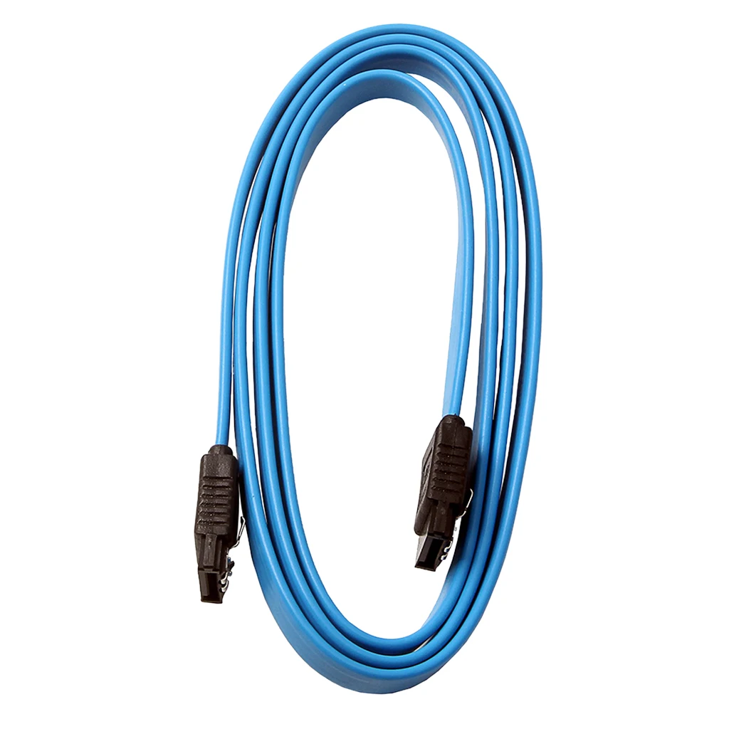 1 м прямой кабель SATA III Serial ATA Data Блокировка с фиксацией 3 фута синий | Компьютеры и