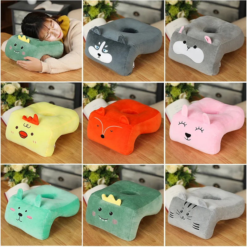 

Hot New Lovely Fox Husky Dinosaur Animal Cotton Plush U Shape Neck Pillow Travel Car Home Pillow Nap Pillow Health Care with