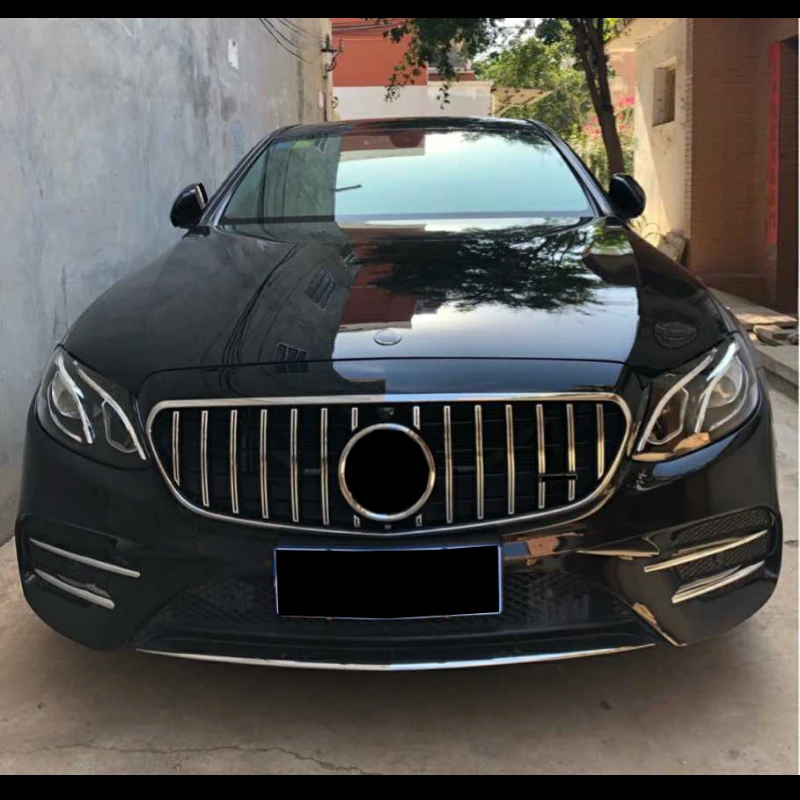 GT Передняя решетка для mercedes W213 2016-2019 E Class E200 E300 E320 E350 sport ABS передний бампер |