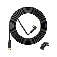 16ft pvc replacement parts with fixing clip fast charging high speed data transfer black 5gbps link cable for oculus quest 2