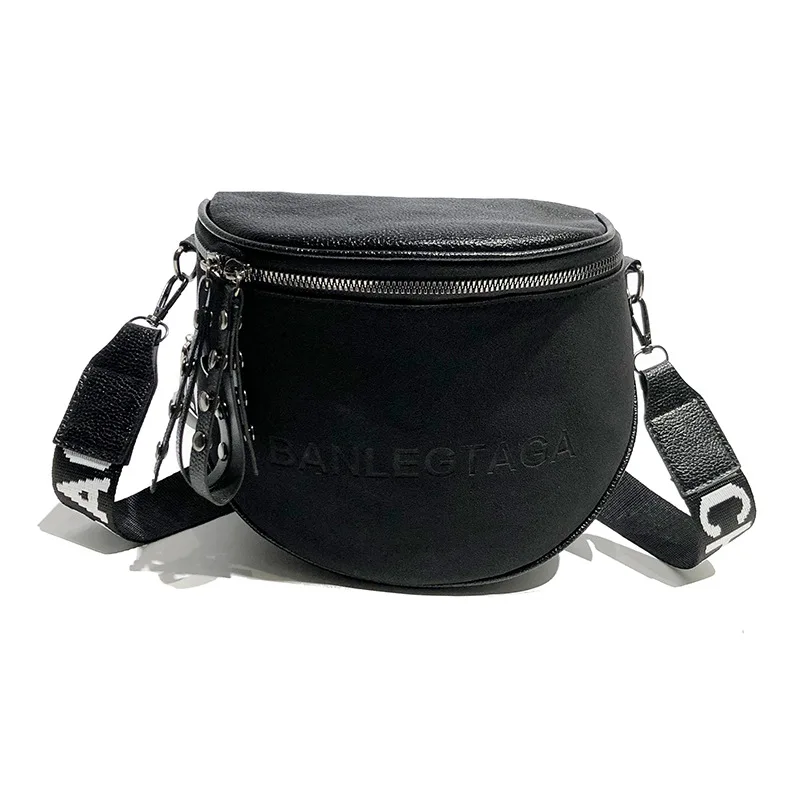 aliwood 2023 New Wide shoulder strap Letter Women bag Nubuck leather Females Crossbody Bags Fashion Flap Shoulder Bags Chest bag