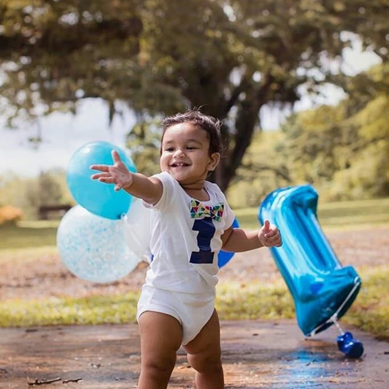 Оптовая продажа 40 дюймов сине розовый алюминиевый супер большой воздушный шар в