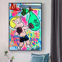 alec monopoly richi money posters and prints graffiti art canvas paintings on the wall art pictures living room home decor cuadr