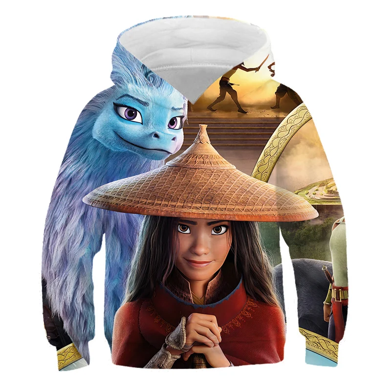 Детская 3d Толстовка Raya And The Last Dragon детская одежда с длинным рукавом и принтом в