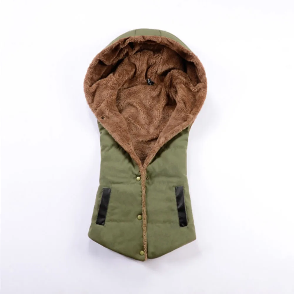 Женский жилет зимнее теплое пальто женский толстый Colete Feminino повседневный