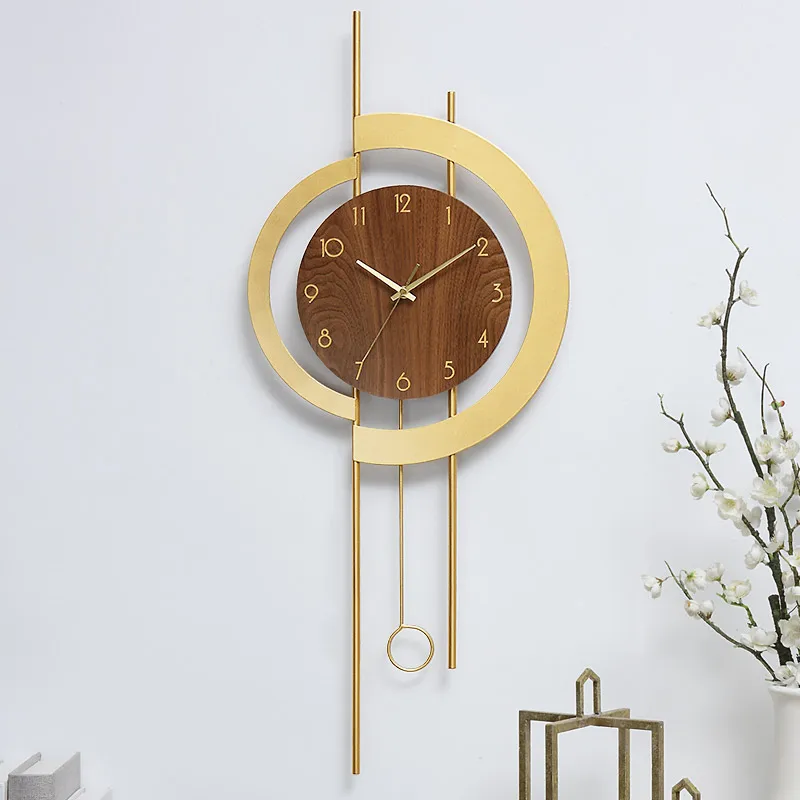 Роскошные очень большие металлические настенные часы современный дизайн