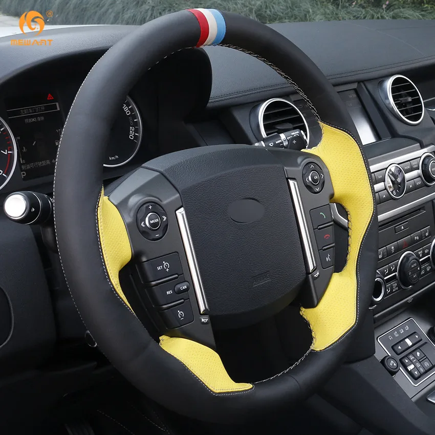 MEWANT черный кожаный синий чехол рулевого колеса автомобиля для Land Rover Freelander 2 2007-2012