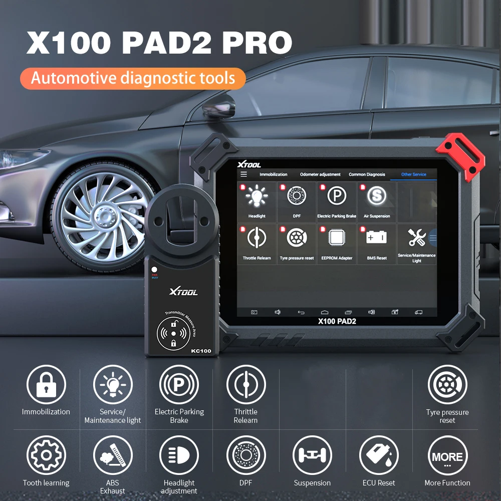 

Профессиональный инструмент диагностики автомобиля XTOOL X100 PAD2 Pro, OBD2, с программатором ключей для иммобилайзера VW 4-го 5-го поколения и SAS ABS DPF