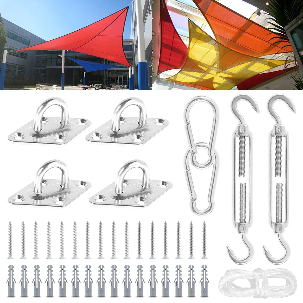 

Комплект для крепления садового солнцезащитного козырька, комплект фитингов для навешивания тента из нержавеющей стали