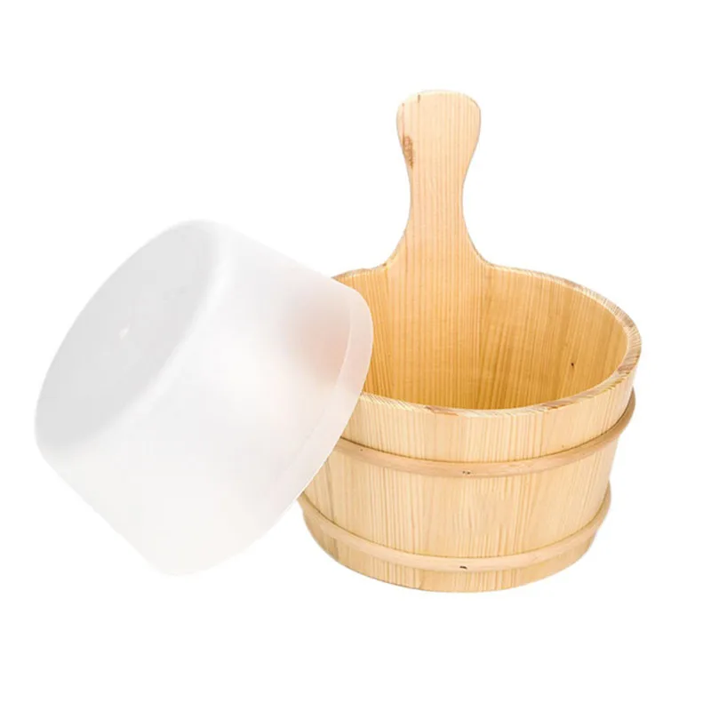 Натуральное ведро для сауны в ванную комнату с внутренней подкладкой аксессуары