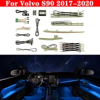 64 colors set for volvo s90 2017 2020 button app control decorative ambient light led atmosphere lamp illuminated strip