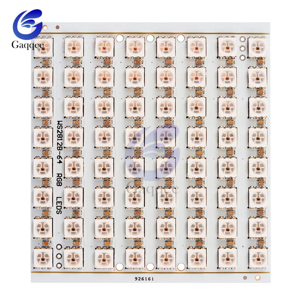 64 Bits White 12 16 24 40 60 64 бит WS2812 модуль 5050 RGB светодиодный полноцветный Встроенный светодиодный светильник-кольцо с интегрированными драйверами для Arduino - Цвет: 64 Bits White