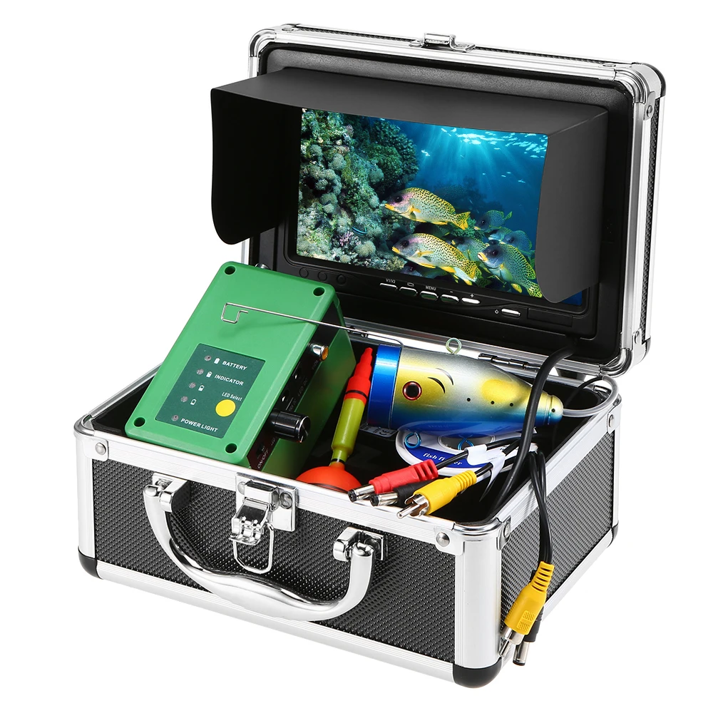 Fish Finder 1000TVL TFT Monitor Waterproof Underwater Video Camera Kit 30PCS LEDs Night Vision Equipment | Спорт и развлечения