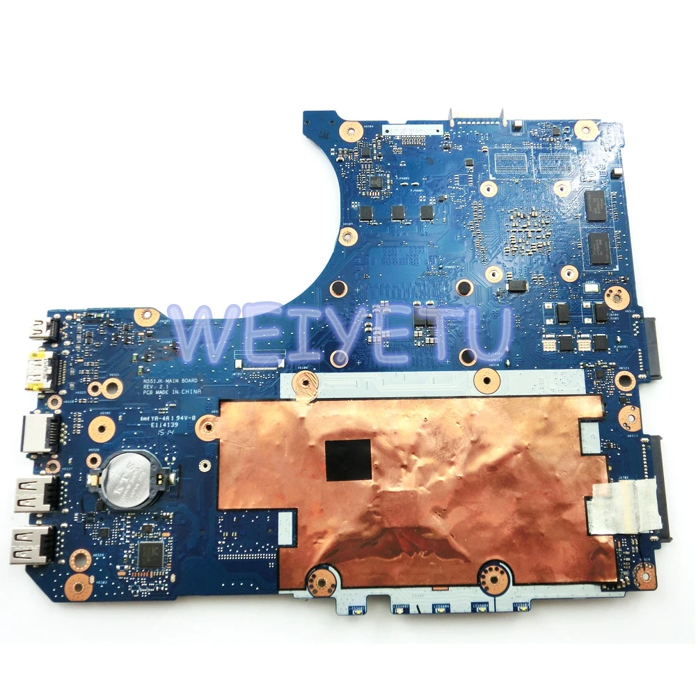 Материнская плата N551JB K/ i7 4720HQ материнская для ASUS N551J G551J N551JK N551JW ноутбука с