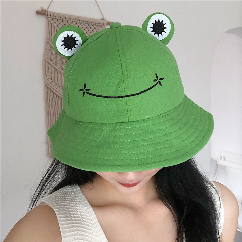 

Frog Bucket Hat for Women Outdoor Party Travel Fisherman Hats Cute Novelty Trendy Cap Women's Bucket Hat Female Sunhat Bob