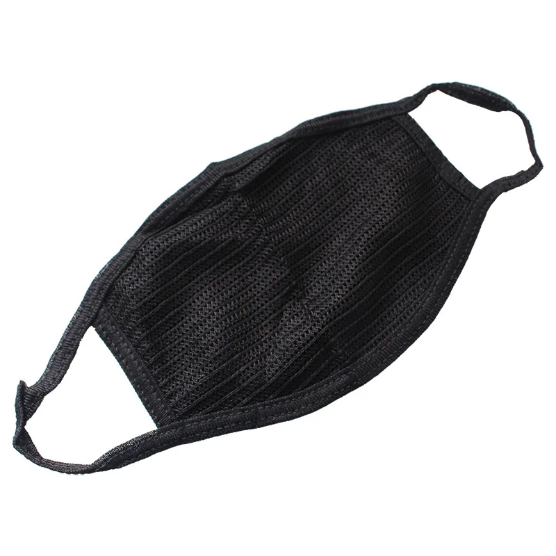 1pcs 1 шт., хлопковая маска, простая маска, унисекс, черная, велосипедная, Анти-пыль, дышащая, Ушная петля, маска для лица, теплая маска - Цвет: 1pcs