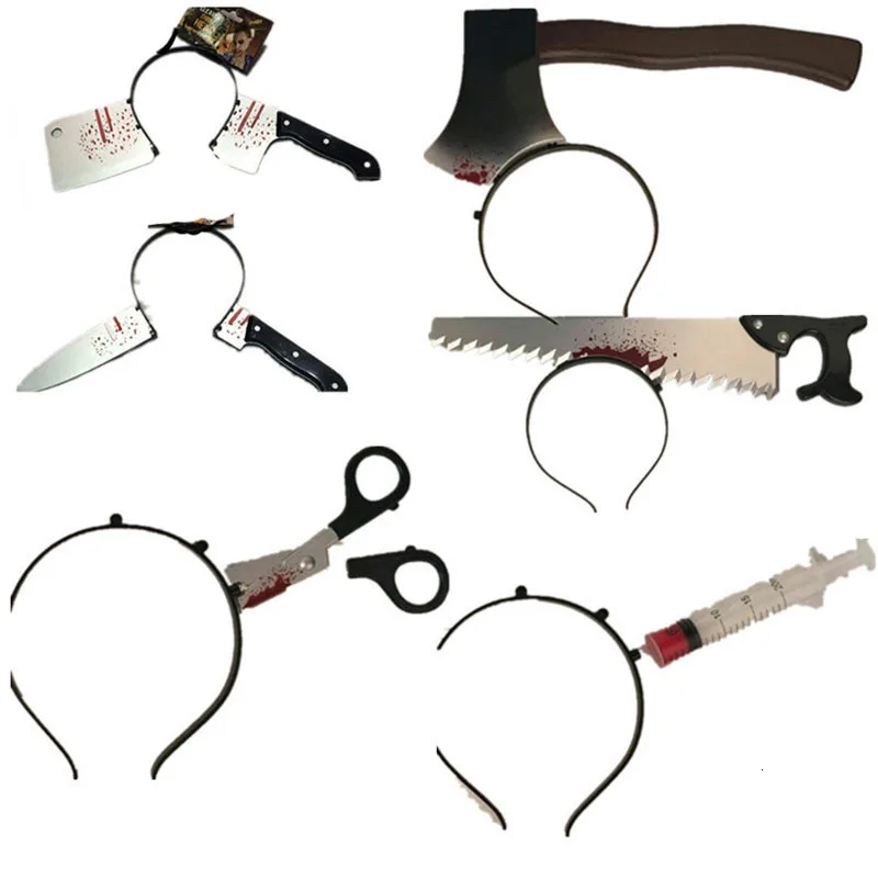 Ужас одежда Нож Хэллоуин Реквизит Trick Забавные террористов игрушки для Хэллоуина