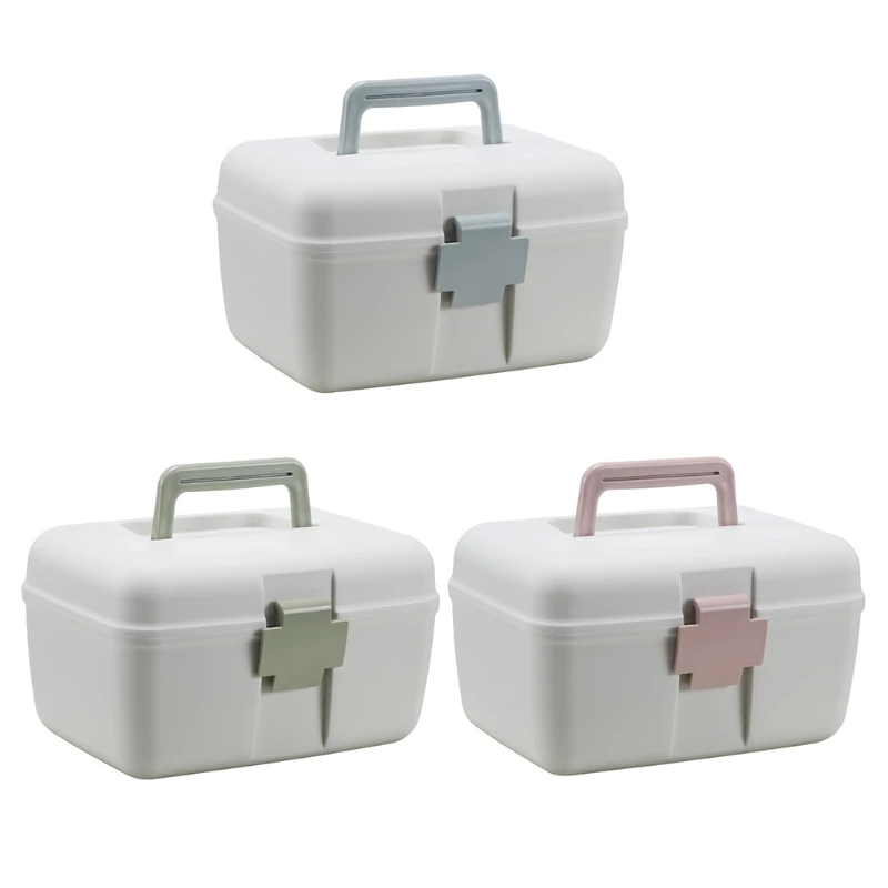 

Портативный контейнер для хранения лекарств, двухуровневый контейнер для первой помощи, аварийный Органайзер 4x7b