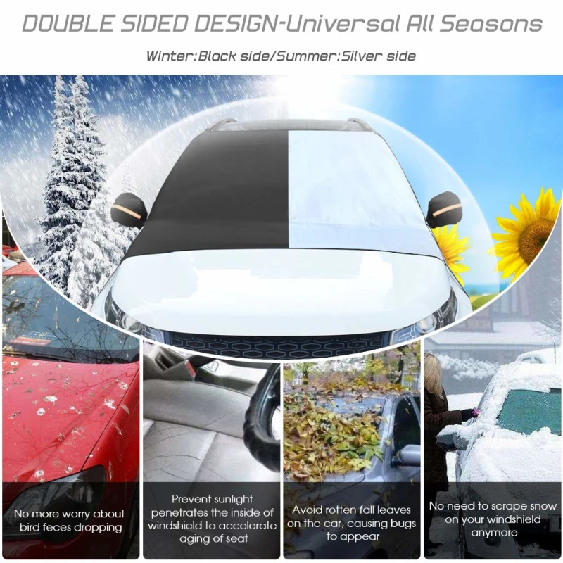 

Car Side Window Sunshades Windshield Protect Cover Snow Frost Protector Folding Sun Shield Cars Exterior Accessories Anti-snow