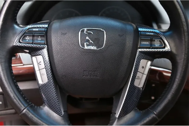 Для Honda Accord 8th 2008-2013 ABS углеродного волокна Цвет чехол рулевого колеса автомобиля