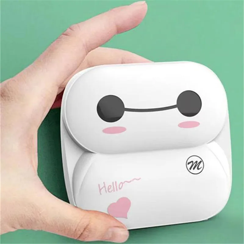 Карманный термопринтер P8 Baypage без чернил розовый синий белый USB Bluetooth