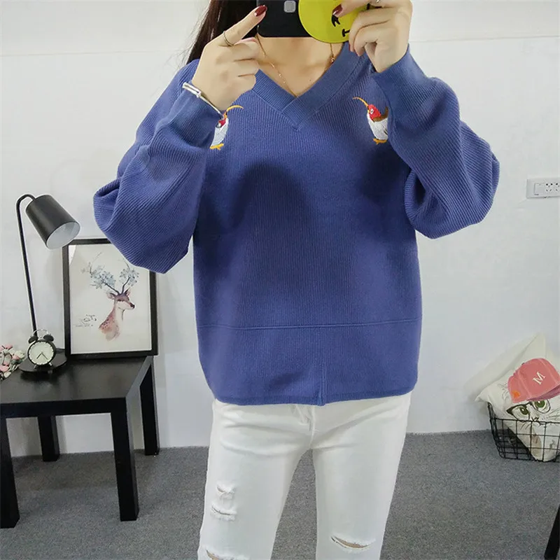 Женский пуловер зимний свитер вязание с узорами свободный шерстяной Теплый