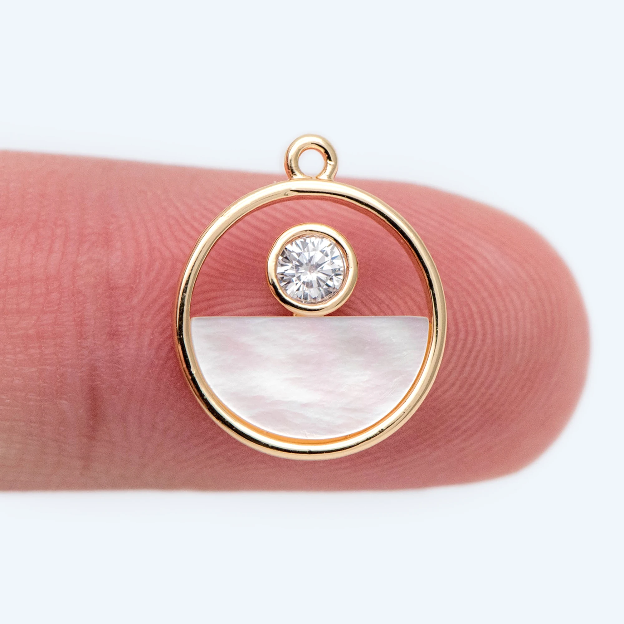 

10pcs Shell Paved Gold Circle Charms 13mm, Earring Findings, Jewelry Making, Diy Material, Jewelry Supplies (GB-1884)