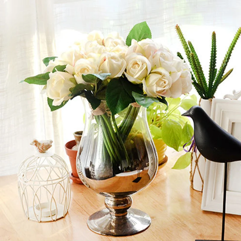 Сертифицированные поддельные цветы 9 головок Роза Каролина BouqueDecor|Цветочные