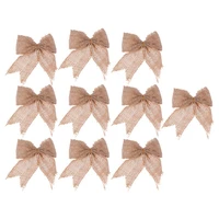 20pcs present decorative bows christmas tree decors linen bow diy gift wrapping