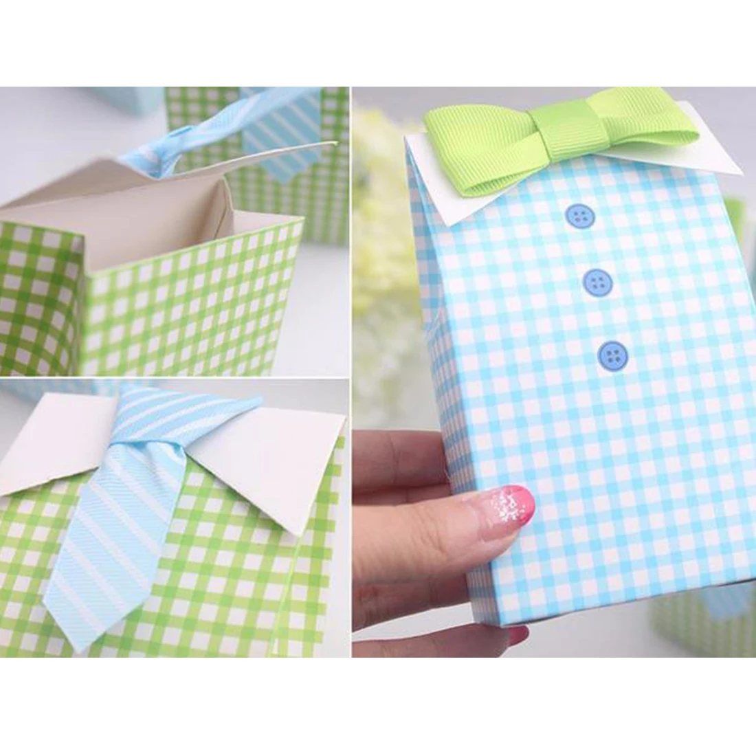 Новинка распродажа 10 шт. галстук бабочка синего и зеленого цвета для маленьких