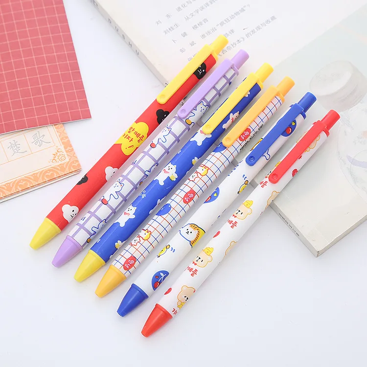 

2pcs animal press neutral pen ins high-face value press water pen cute student pen office stationery signature pen