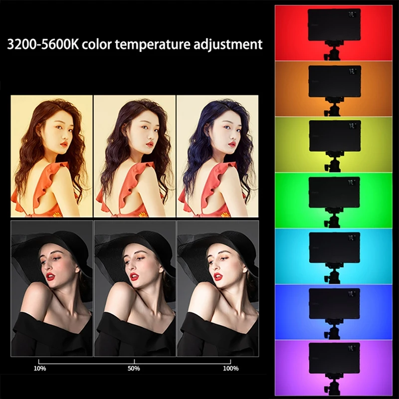 

Ulanzi VL276 RGB Fill Light 3200-5600K Full Color Temperature Adjustment Brightness Control Emergency Charging Photography Light