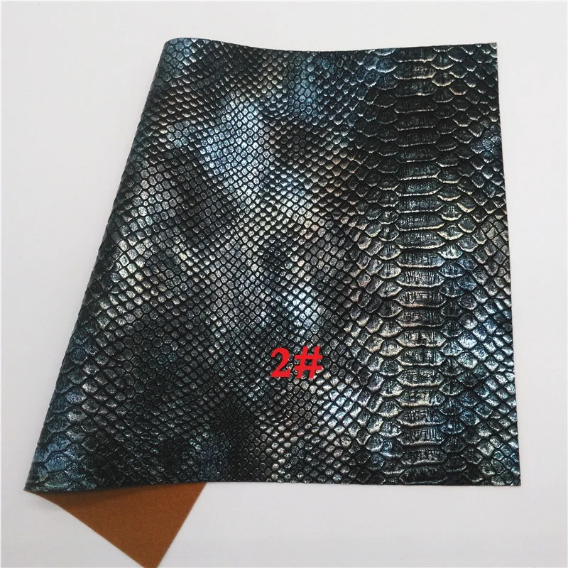 2 Glitterwishcome 21X29 см A4 размер винил для бантов металлическая змеиная кожа, синтетическая искусственная кожа листы для бантов, GM494A - Цвет: 2