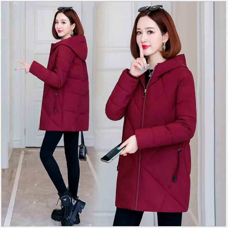 

Fashion Parkas Women Plus Size 4XL Thicken Outerwear Hooded Winter Coat Female 2020 New Women Jacket Long Parkas Casaco R757